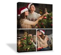 Lousrion Tus 3 imágenes favoritas combinadas con texto personalizado se convierten en un impresionante lienzo impreso que decora tu hogar e incluye un maravilloso regalo para celebraciones memorables