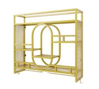 lousriyy Botellero de 3 niveles montado en la pared con capacidad de carga de 150 kg, 100 x 25 x 90 cm, estante para copas de vino colgante de hierro, estante de bar, soporte para botellas de vino