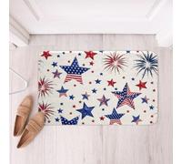 Loussiesd Alfombras de baño de 250 aniversario, diseño de estrellas, rayas, mullidas, de microfibra, patriótico, accesorios de baño, 4 de julio, antideslizantes, 40 x 61 cm, suaves