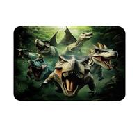 Loussiesd Alfombras de baño de dinosaurios para niños y niñas, tapetes de baño de animales salvajes, 16 x 24 pulgadas, impresión de dinosaurio 3D, accesorios de baño, decoración de dormitorio