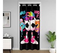 Loussiesd Cortina de privacidad para puerta con texto en inglés "I was 6 Now I'm 7 (106 x 203 cm), diseño de fútbol americano número 67, 106 x 203 cm