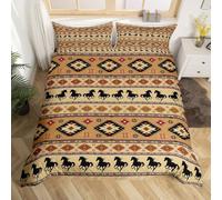 Loussiesd Funda de edredón para niños, juego de ropa de cama azteca del suroeste, tamaño Super King, para niños y niñas, bohemio, rústico, rústico, rústico, decoración de dormitorio, 3 piezas