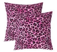 Loussiesd Fundas de cojín con estampado de leopardo para niños y adolescentes, fundas de almohada transpirables con estampado de animales de safari, 60 x 60 cm, diseño de cebra