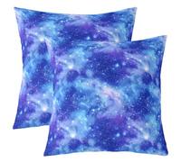 Loussiesd Juego de 2 fundas de almohada de galaxia de 50 x 50 cm, diseño de cielo exterior, universo, nube, galaxia, fundas de cojín para sofá, cama, espacio exterior, decoración del hogar