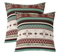 Loussiesd Juego de 2 fundas de cojín bohemias de 45 x 45 cm, diseño azteca del suroeste, para niños, niñas, adolescentes, diseño nativo americano del suroeste, color azul cerúleo