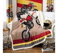 Loussiesd - Manta de forro polar para motocross, para deportes extremos, para niños, carreras de motocicleta, manta de peluche, manta para sofá, cama, sofá, bebé, 30 x 40 pulgadas