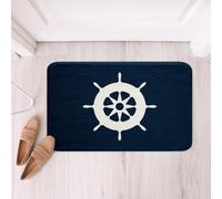 Loussiesd Tapetes de baño azul marino de 20 x 32 pulgadas, accesorios de baño para niños, adolescentes, adultos, barco, ancla, mar, aventura, barco, alfombras de baño, decoración de habitación para