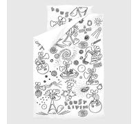 Lousy Livin Bedlinen Ropa de Cama " Outer Space "Blanco Funda de Edredón Cojín