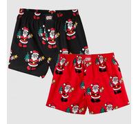 Lousy Livin Calzoncillos Bóxer " Pack 2 Santa" Ropa Interior Algodón Navidad