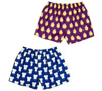 Lousy Livin Check Dots Tostada Limón Boxers 2er Cuadro Calzoncillos Boxer
