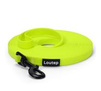 Loutep Correa de goma impermeable Biothane de 3 m, 5 m, 10 m, 15 m, 20 m, correa de goma para perros, correa extra larga para cachorros, perros pequeños, medianos y grandes, casa, camping,