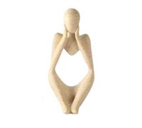 Louttary 1 Pieza de DecoracióN Minimalista, Juego de Escultura de Estatua de Pensador Abstracto, Minifiguras de Pensador de Piedra Arenisca para DecoracióN del Hogar-B