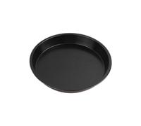 Louttary 1 pieza Placa redonda para pizza, bandeja profunda, antiadherente, herramienta para horno, bandeja 9, negro
