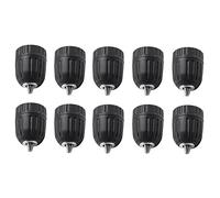 Louttary 10 piezas 3/8 portabrocas de liberación rápida, aire/eléctrico/1/32-3/8 24 UNF 0,8-10 mm rápido adaptador de destornillador