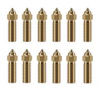 Louttary 12 Boquillas de Latón para K1 MAX, Piezas de Impresora 3D 6 Piezas de 0,4 Mm, 3 Piezas de 0,6 Mm, 0,8 mm Boquilla de Latón de Alta Velocidad