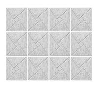 Louttary 12 paneles acústicos con autoadhesivos, paneles de espuma a prueba de sonido 12 x 12 x 0,4 pulgadas, azulejos insonorizantes para , color gris