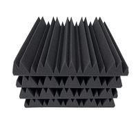 Louttary - 12 piezas de serías para paneles de espuma acústica, azulejos de espuma de 2 pulgadas x 12 pulgadas x 12 pulgadas con espuma cancelante de alta densidad para estudios de grabación