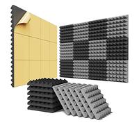 Louttary 12 placas de espuma autoadhesivos insonorizadas 2 x 12 x 12 placas acústicas