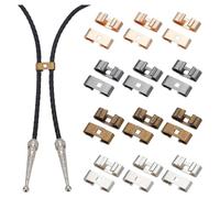 Louttary 120 cierres deslizantes de Bolo Tie, rectangulares, 3 colores, cierres vacíos para bolo, accesorios de joyería DIY
