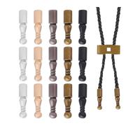 Louttary 15 piezas de 5 colores Bolo Tie tapas de extremo de alambre de aleación accesorios de decoración de ropa DIY fabricación
