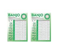 Louttary 2 piezas Banjo Practice Chord Charts Banjo Learning Aid for Beginners Cheat Sheet,