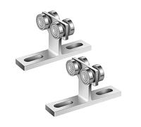 Louttary 2 piezas de 4 ruedas de carretilla, conjunto de cojinete plateado para 1-5/8 ancho y todos 1-5/8 o canales superiores de puntal