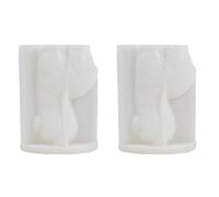 Louttary 2 Uds 3D Alpacas Molde de Vela de Silicona DIY Animal Perfumado Vela JabóN Regalos Hacer Molde de Yeso de Resina