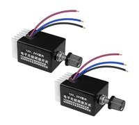 Louttary 2 unidades 12 V/24 V DC regulador de velocidad del motor universal, tornillo de botón, interruptor electrónico de control de velocidad continuo