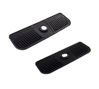 Louttary 2 unids cocina silicona grifo estera grifo colector de agua estera fregadero protección contra salpicaduras encimera baño negro