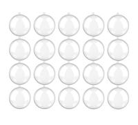 Louttary 20 Piezas de Adornos NavideñOs Rellenables, Adornos de PláStico Transparente, Bola Transparente para Manualidades DIY para Fiesta de Navidad de 3,15 Pulgadas