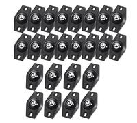 Louttary 24 unidades de mini ruedas autoadhesivas de mago, cajas de mago, pequeño mago, rueda de inserción adhesiva, color negro