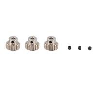 Louttary 3 unidades 3,175 mm eje metal piñón motor engranaje 32DP 48DP 64DP M0.6 M0.8 para 1/10 1/8 RC coche 3650 3660 accesorios 19t