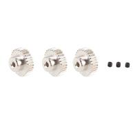 Louttary 3 unidades 3,175 mm eje metal piñón motor engranaje 32DP 48DP 64DP M0.6 M0.8 para 1/10 1/8 RC Auto 3650 3660 accesorios de repuesto 29t