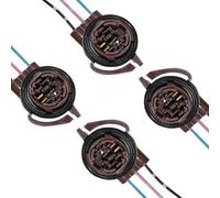 Louttary 4 adaptadores de mazo de cables precableados 3157 para bombillas LED de coche, 4 unidades