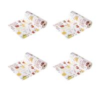Louttary 4 bandejas de papel de espuma multifunción con cajones para cocina, frigoríficos, cajones, inclinados (rojo, 12 x 196)