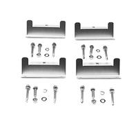 Louttary 4 piezas Set for Marine RV House Boat Z-Shaped Metal Mounting Brackets Solar Bracket Photovoltaic Panel Bracket