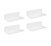 Louttary 4 unidades de estantes flotantes de pared para cocina, baño, estante de pared