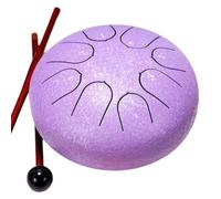 Louttary 6 Pulgadas 8 Tonos Tambor Tambor de Lengua de Acero Tambor de Lluvia de Jardín Tambor de Lengua de Acero Tambor de Lluvia Exterior Adecuado para Principiantes,D