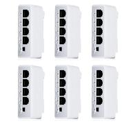 Louttary 6 unidades 4 puertos 1 a 3 puertos PoE Extender pasivo en cascada IEEE802.3Af 100 Mbits/S para transmisión IP Repetidor Switch NVR IP