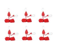 Louttary 6 unidades de 4 mm para tienda de campaña, tensor de cuerda de viento, hebilla de amarre, color rojo