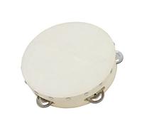 Louttary 8 pulgadas Hand-Operated Bell Drums Orff Percussion Instruments Children's Dance Teaching Aids Hand Clapping Drums
