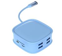 Louttary Adaptador de Hub USB 3.0 C 10 en 1 Tipo C una 4K Compatible con RJ45 LAN Ethernet Mulit USB Data 100W PD-Hub Splitter(B)
