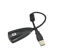 Louttary Adaptador de tarjeta de sonido USB 7.1 externa 5HV2 3D Audio Micrófono 3,5 mm para ordenador portátil PC de sobremesa