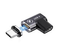 Louttary Adaptador Magnético USB 4.0 de 140 W, Cable Convertidor de Carga Rápida USB C A Tipo C de 40 Gbps, Conector 8K A 60 Hz, Adaptador USB Tipo C, B