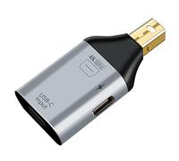 Louttary Adaptador USB C Tipo C Hembra una Adaptador Macho DP MiniDP Compatible con Video HD 4K una 60 Hz (Interfaz Compatible con Mini DP)