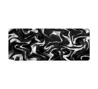 Louttary Alfombrilla de RatóN Grande Extendida con Contorno TopográFico, Alfombrilla para RatóN y Teclado de Ordenador con Antideslizante de 1,5Mm, 11,8X31,5 Pulgadas, Negro