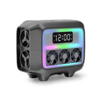 Louttary Altavoz Bluetooth Altavoz Estéreo Cargador Inalámbrico Pad Luz LED Estación de Carga Rápida para Smartphone C