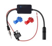 Louttary Amplificador de Refuerzo de Antena de Coche Reforzado 25Db, Adaptador de Antena de Radio Universal 12V FM Am para EstéReo de Coche, Audio, Radio, Medios