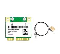 Louttary AX210HMW WiFi Card+Antenna Spare Parts WiFi 6E Mini PCI-E AX210 802.11Ax/AC 2.4G/5G/6Ghz BT5.2 Wireless Adapter for Laptop
