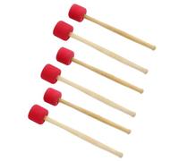 Louttary Baquetas de espuma rojas de 12,8 unidades, percusión de bajos, antideslizantes, accesorios de percusión